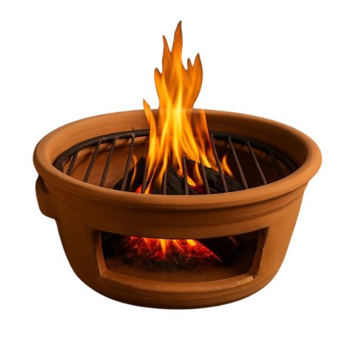 Horno con Parrilla de Barro